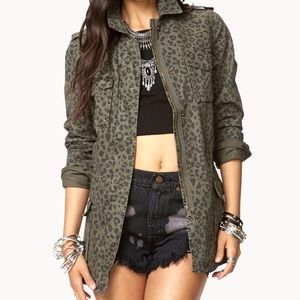 Leopard utility jacket